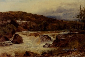 ブルック川の流れ Painting - ベッツと共学の近く コンウェイのジャンクションとラグウィの風景 ベンジャミン・ウィリアムズ・リーダーの風景 川